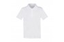 1 - Balti POLO marškinėliai trumpomis rankovėmis 128-152 d.