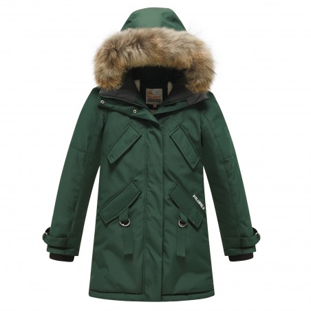 Valianly žalia žieminė striukė/paltas mergaitei 9340_128-158