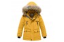 1 - Valianly geltona žieminė striukė/paltas berniukui 9235_128-134